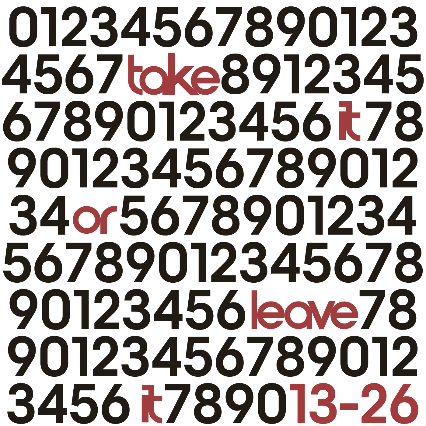 Take It Or Leave It #155 #155 - Numbers : 14-26 episode artwork